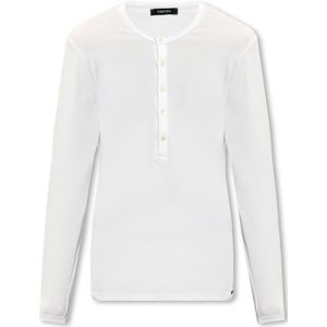 Tom Ford, T-shirt met logo Wit, Heren, Maat:S