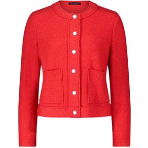 Betty Barclay, Jassen, Dames, Rood, 2Xl, Tweed, Casual Blazer Jas met Zakken