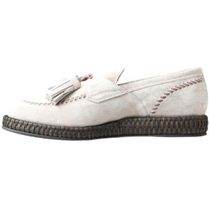 Dolce & Gabbana, Schoenen, Heren, Beige, 43 EU, Suède, Suède Leren Heren Espadrilles