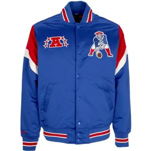 Mitchell & Ness, NFL Heavyweight Satin Jack Originele Teamkleuren Blauw, Heren, Maat:XL