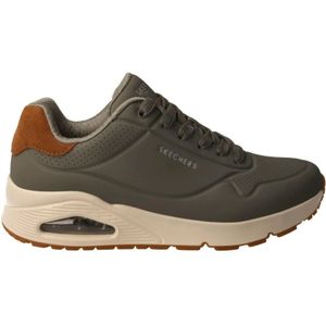 Skechers, Schoenen, Dames, Groen, 44 EU, Leer, Groene Uno Street Sneaker