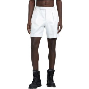 Alexander McQueen, Korte broeken, Heren, Wit, L, Katoen, Op maat gemaakte katoenen shorts - Wit