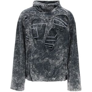 Diesel, Hoodies Grijs, Heren, Maat:XL