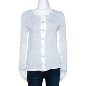 Armani Pre-owned, Pre-owned, Dames, Wit, S, Wol, Pre-owned Wool tops