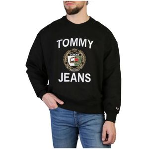 Tommy Hilfiger, Sweatshirts & Hoodies, Heren, Zwart, S, Katoen, Heren Sweatshirt met Lange Mouwen