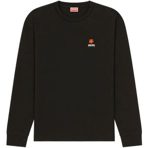 Kenzo, Sweatshirts & Hoodies, Heren, Zwart, S, Bloemenprint T-Shirt