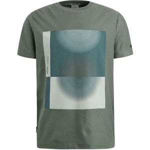 Cast Iron, Abstract Grafisch T-shirt Regular Fit Grijs, Heren, Maat:L