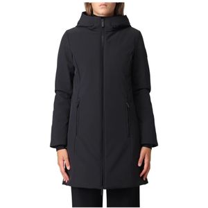 Woolrich, Zwarte Licht Firth Parka Zwart, Dames, Maat:S