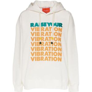 La DoubleJ, Regenboog Slang Hoodie Wit, Dames, Maat:M