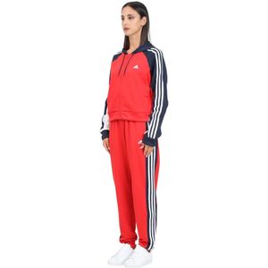 Adidas, Sport, Dames, Rood, M, Boldblock Rood en Blauw Trainingspak