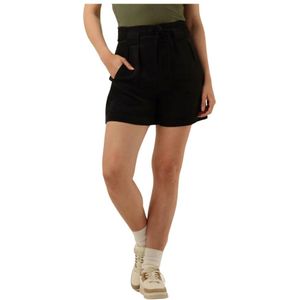 Scotch & Soda, Korte broeken, Dames, Zwart, XS, Hoge Taille Riem Shorts