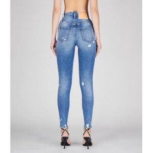 Dsquared2, Jeans, Dames, Blauw, M, Denim, Hoge Taille Twiggy Jeans