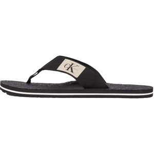 Calvin Klein Jeans, Schoenen, Heren, Zwart, 40 EU, Logo Flip Flops