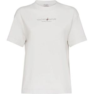 Brunello Cucinelli, T-shirt Collectie van Brunello Cucinelli Wit, Dames, Maat:M