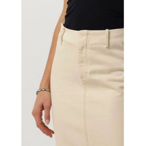 Moss Copenhagen, Rokken, Dames, Beige, XS, Denim, Hoge Taille Denim Rok