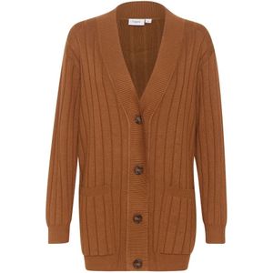 Saint Tropez, Truien, Dames, Bruin, M, Zachte Gebreide Cardigan Fumikosz Nuthatch