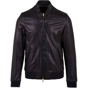 The Jack Leathers, Fresco Napl Blue Leren Jas Blauw, Heren, Maat:XL