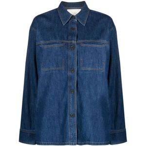 Studio Nicholson, Denim Overhemd Blauw, Dames, Maat:M