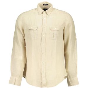 Gant, Overhemden, Heren, Beige, S, Casual overhemd