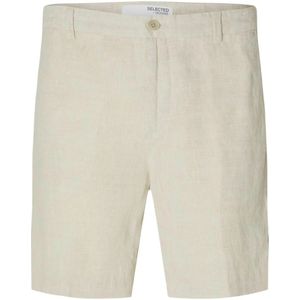 Selected Homme, Beige Heren Shorts met Riemlussen Beige, Heren, Maat:2XL