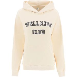 Sporty & Rich, Hoodie met logo print en kangoeroezak Veelkleurig, Dames, Maat:XS