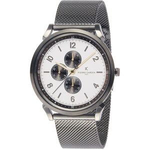 Pierre Cardin, Accessoires, Heren, Grijs, ONE Size, Gunmetal Analog Multi Function Watch