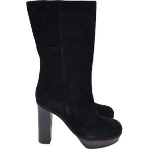 Marni Pre-owned, Pre-owned, Dames, Zwart, 39 EU, Suède, Pre-owned Suede boots