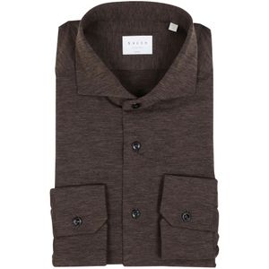 Xacus, Stijlvolle bruine blouse met sportieve details Bruin, Heren, Maat:L