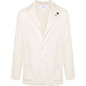 Lardini, Jassen, Heren, Wit, M, Katoen, Witte Heren Blazer