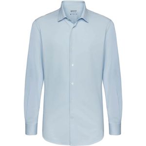 Boggi Milano, Overhemden, Heren, Blauw, L, Nylon, Casual Shirts