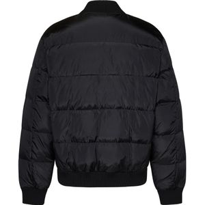 Dsquared2, Jassen, Heren, Zwart, L, Nylon, Zwarte Gewatteerde Puffer Bomberjack