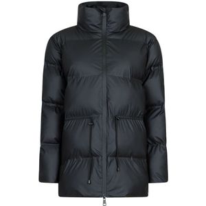 Neo Noir, Jassen, Dames, Zwart, S, Puffer Jas Zwart Waterdicht Stijlvol