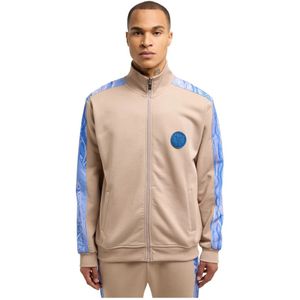 Carlo Colucci, Sport, Heren, Beige, M, Veelzijdig Tracksuit Set met Uniek Badge