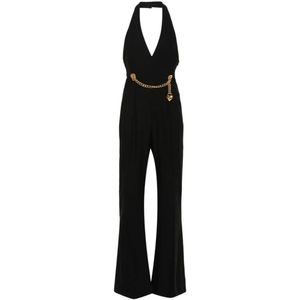 Moschino, Jumpsuits Zwart, Dames, Maat:S