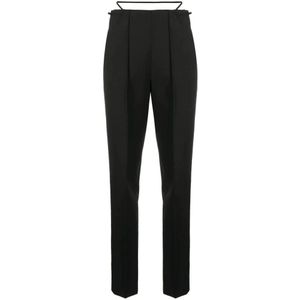 Nensi Dojaka, Zwarte pantalon met zijbanden Zwart, Dames, Maat:XS