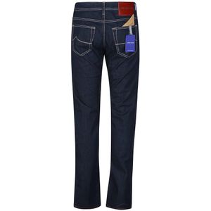 Jacob Cohën, Jeans, Heren, Blauw, W31, Katoen, Klassieke Blauwe Super Slim Fit Jeans