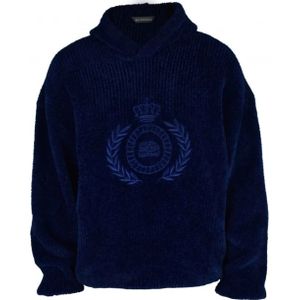 Balenciaga, Sweatshirts & Hoodies, Heren, Blauw, S, Navy Blauwe Corduroy Hoodie
