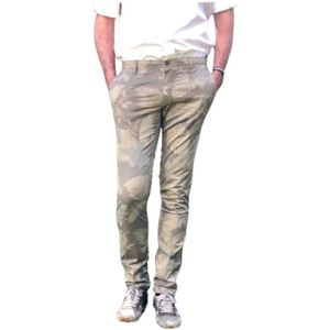 Mason's, Bloemenprint Chino Broek Beige, Heren, Maat:2XL