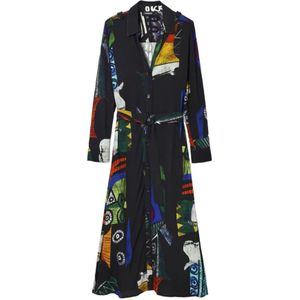 Desigual, Trendy Dream Lacroix Lange Jurk Veelkleurig, Dames, Maat:M