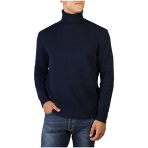 Cashmere Company, Truien, Heren, Blauw, M, Kasjmier, 100% Cashmere High Neck Sweater