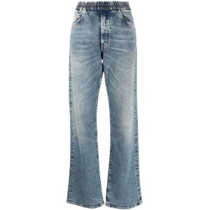 Heron Preston, Indigo Wide Leg Denim Jeans Blauw, Dames, Maat:W25