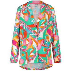 Emily Van den Bergh, Blouses & Shirts, Dames, Veelkleurig, M, Lichte Blouse met Kleurrijk Print