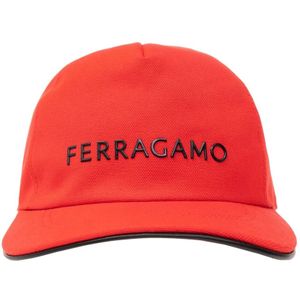 Salvatore Ferragamo, Accessoires, Heren, Rood, ONE Size, Katoen, Baseball cap