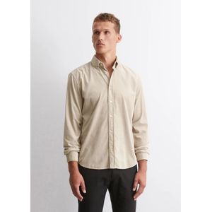 Marc O'Polo, Overhemden, Heren, Beige, 3Xl, Katoen, Ribfluwelen overhemd regular