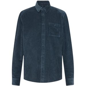 Drykorn, Cord Overhemd - Regular Fit Blauw, Heren, Maat:M