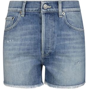 Dondup, Korte broeken, Dames, Blauw, W29, Denim, Korte Denim Shorts voor Vrouwen