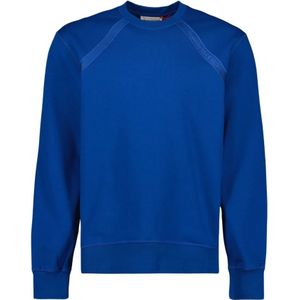 Alexander McQueen, Sweatshirts & Hoodies, Heren, Blauw, M, Katoen, Logo Band Sweatshirt