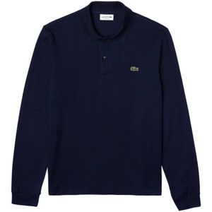 Lacoste, Tops, Heren, Blauw, 3Xl, Katoen, Blauw Polo Shirt Lange Mouw Katoen