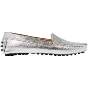 Scarosso, Ashley Loafers - Handgemaakte Italiaanse Leren Schoenen Grijs, Dames, Maat:41 EU