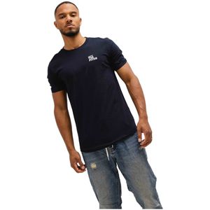 Off The Pitch, Tops, Heren, Blauw, M, Katoen, Slim Fit T-Shirt Heren Donkerblauw